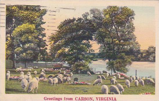 Virginia Harrisonburg Carson Greetings From Carson 1941