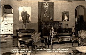 RPPC Living Room John Ringling Mansion Sarasota FL Vintage Postcard X27