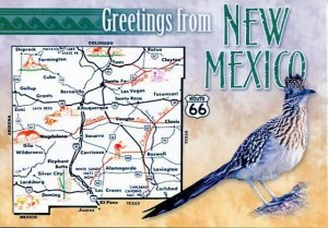 NEW MEXICO: A ROUTE 66 STATE STATE MAP CARD