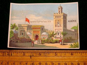 1878 Paris Exposition, Algerie, Shepard & Wilson Providence, RI Trade Card F11