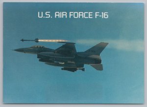 Military~US Air Force F-16 In Air~Continental Postcard 