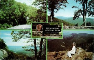 Shenandoah National Park Multiview Virginia VA VTG Postcard UNP Unused Vintage