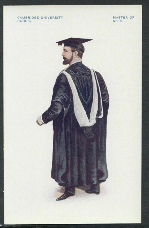 Cambridgeshire Postcard - Cambridge University Robes, Master of Arts   RS15400