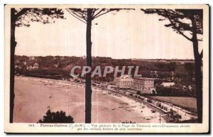 Old Postcard Perros Guirec General view of the Beach Trestraou merveilleuseme...