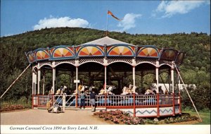 Glen New Hampshire NH Story Land German Carousel Theme Park Vintage Postcard