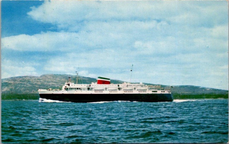 Ship M V Bluenose Ferry Leaving Bar Harbor Maine