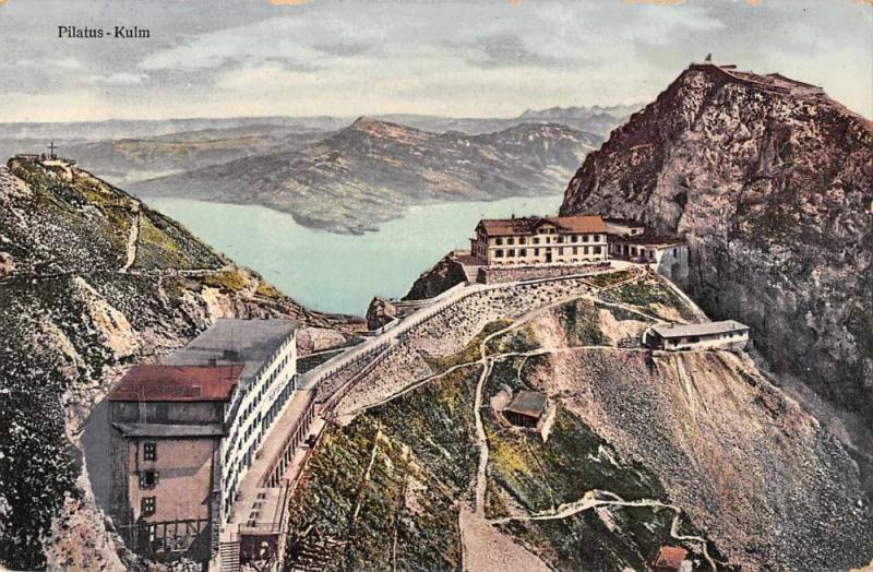 Kriens Switzerland Pilatus-Kulm Hotel Antique Postcard J46504