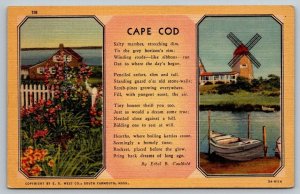 Windmill  Cape Cod Massachusetts   Postcard