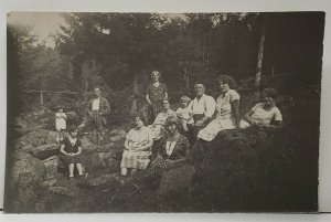 RPPC Family Vacation Camping Real Photo 1928 Postcard G7