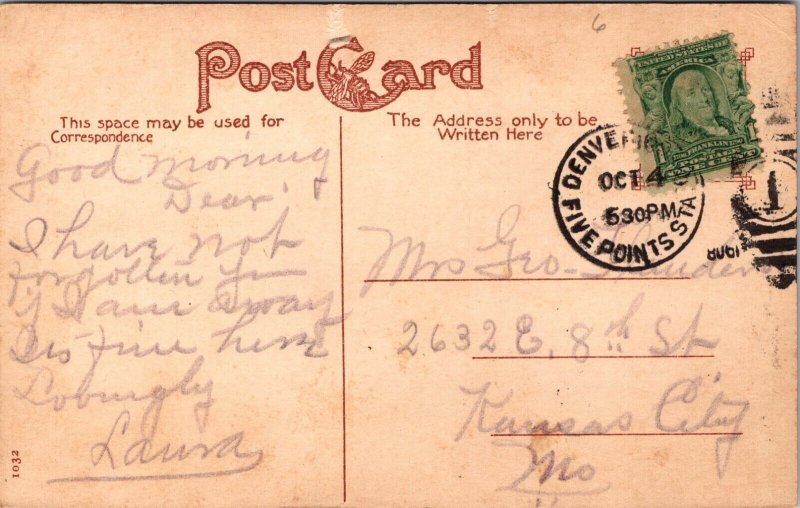 Postcard Old Ladies Home in Denver, Colorado