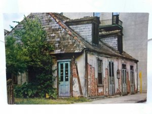 Jean Lafittes Blacksmith Shop New Orleans USA Postcard George Washington Stamps