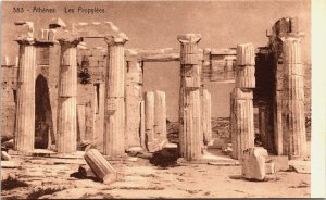 Greece Athens The Propylaea Vintage Postcard C158
