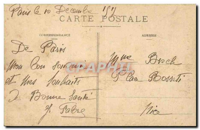 Old Postcard Paris Montmartre Sacre Coeur