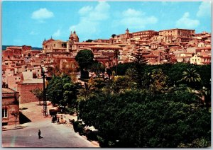 Sicilia Isola Pittoresca Noto Panorama Parziale Sicily Italy Buildings Postcard