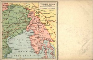 Venezia Austro-Hungary MAP c1910 Postcard