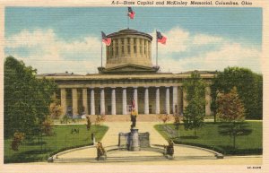 PC6908  STATE CAPITOL & McKINLEY MEMORIAL, COLUMBUS, OHIO