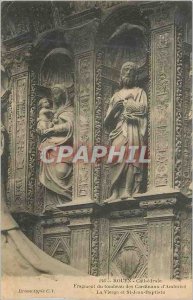 Old Postcard Rouen Cathedral Cardinals Tomb Fragment of Amboise The Virgin an...