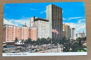 POSTCARD UNUSED, BISCAYNE BLVD., MIAMI, FLORIDA