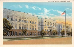 J31/ Missoula Montana Postcard c1930s High School Building  43