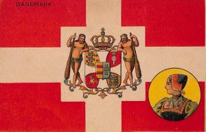 ac9741  - DENMARK - VINTAGE POSTCARD - FLAG