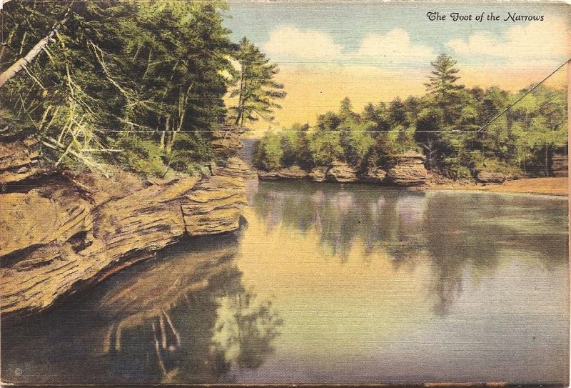 DELLS of THE WISCONSIN RIVER 1949 SOUVENIR POSTCARD FOLDER (3)