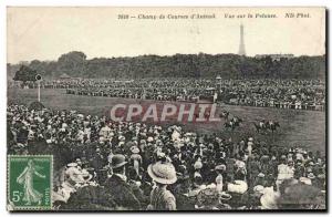 Old Postcard Horse Riding Equestrian Racetrack & # 39Auteuil of view on the lawn