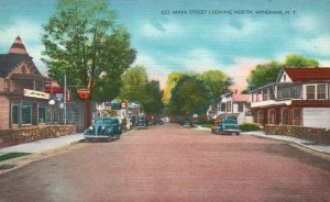 Vintage Postcard Main Street Looking North Restaurants Windham New York George