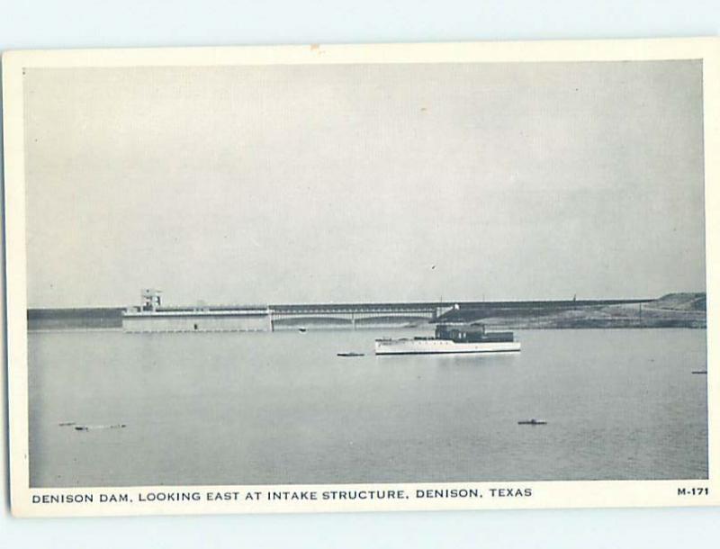 1940's DAM SCENE Denison - Near Sherman Texas TX G6532