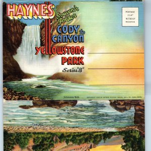 1936 Haynes Cody Canyon to Yellowstone Series B Postcard Souvenir Folder RARE M7
