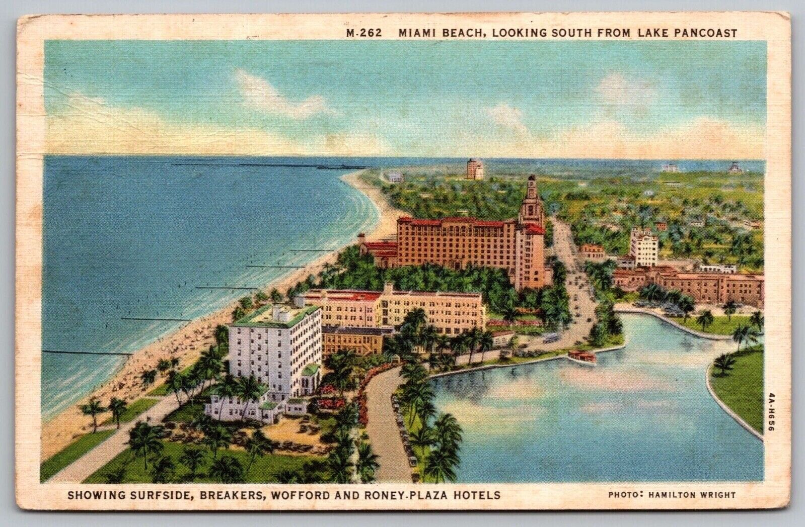 Miami Beach South Aerial View Lake Pancoast Surfside Breakers Wofford