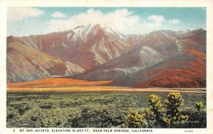 PALM SPRINGS California CA   MT SAN JACINTOWhitewater View  ca1920s Postcard