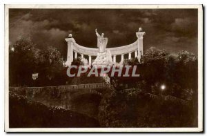 Old Postcard Budapest Evening Effect Monument St. Gerard