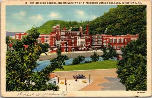 Johnstown Senior High School University of Pittsburgh Junior College PA Postcard