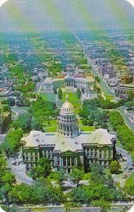 Colorado Denver Aerial View Of Civic Center