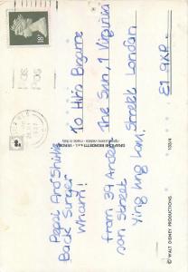 Mickey Mouse time is money Disney characters postcard