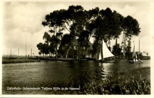 Germany - Osterholz-Scharmbeck. Tietjens Hutte on the Hamme River *RPPC