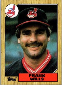 1987 Topps Baseball Card Frank Willis Cleveland Indians sk17862