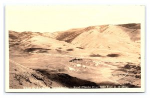 Postcard Whitebird Hill And Switchbacks Idaho RPPC Real Photo c1938 Postmark