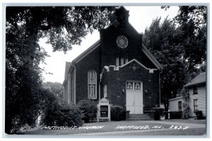 Springfield Illinois IL Postcard Methodist Church c1950's Vintage RPPC Photo