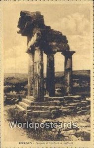 Tempio de Castore e Polluce Girgenti Greece Unused 