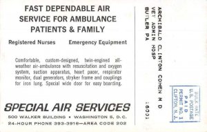 Washington DC Special Air Services Airplane Ambulance Nurse Postcard AA11613