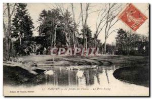 Old Postcard Nantes botanical garden Small Pond
