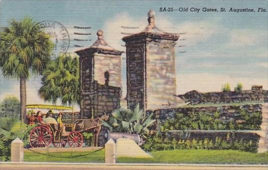 Florida Saint Augustine Old City Gates 1954