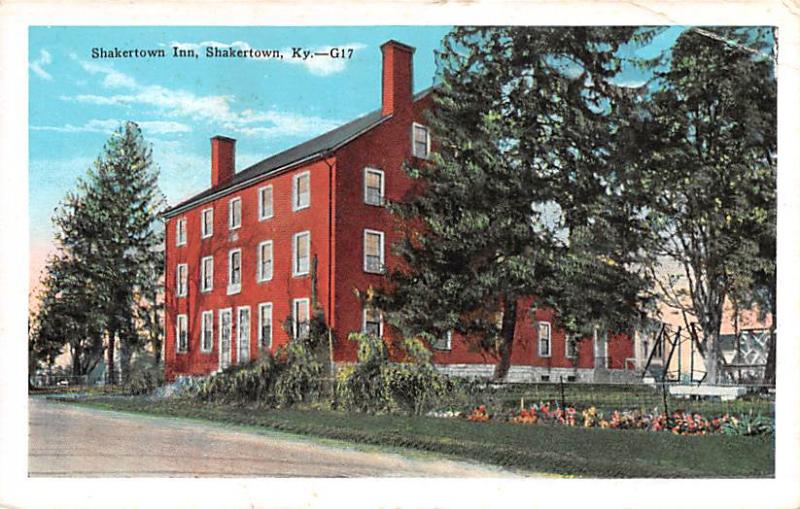 Inn Shakertown, Kentucky KY USA Shaker Writing on back 