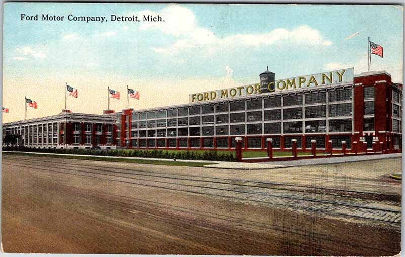 Postcard FACTORY SCENE Detroit Michigan MI AM3102