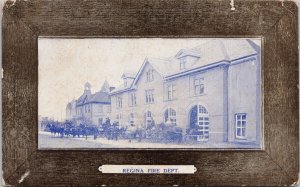 Regina Fire Department Regina SK Saskatchewan c1909 Litho Postcard H40 *as is