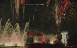 Vintage Postcard The Fireworks Toronto Canada Exhibition The Valentine & Sons