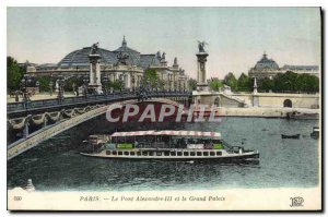 Postcard Old Paris Pont Alexandre III and the Grand Palais