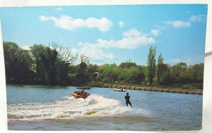 Water Skiing at St.Osyth Essex Vintage Postcard Constance