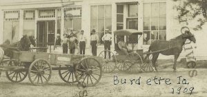 Burdette IA RPPC 1909 GENERAL STORE Main Street nr Iowa Falls Dows GHOST TOWN